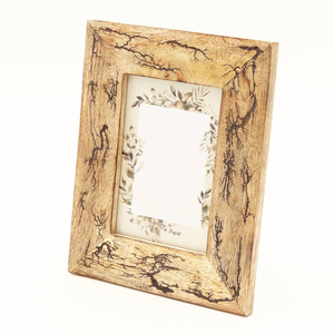 Vintage Hand-Carved <b>Wooden</b> Photo <b>Frame</b> Artisan Textured Geometric <b>Picture</b> <b>Frame</b> For Tabletop Home Decor Bulk Custom Supplier - Product Image 2