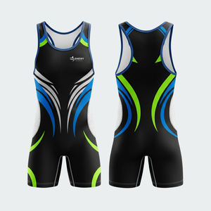 Combinaison de lutte pour homme 100% polyester de haute qualité, uniforme de lutte personnalisé en gros, combinaison de lutte pour homme - Product Image 5