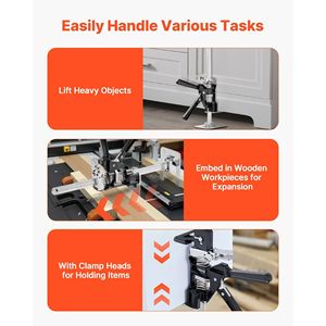 2 Pezzi Sollevatori Manuali in Metallo Salva-Lavoro, Capacità di Carico 440 Libbre, Sollevamento 9,3 Pollici, con Base Magnetica e Braccio da 2 Pollici - Product Image 5