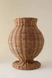 Handwoven Rattan <b>Vase</b> <b>Set</b> Decorative Wicker Flower <b>Vase</b> Natural Fiber Home Decor Rustic Boho Tabletop Display <b>Vase</b> - Product Image 6