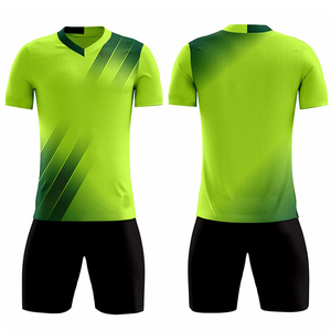 Custom Sublimated Soccer Jersey Set Men's Blue White Leaf Pattern V-Neck Short Sleeve Moisture Wicking <b>Athletic</b> Uniform - Product Image 6