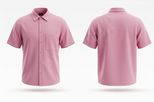 Chemise décontractée à manches courtes pour homme, avec poche et boutons, confortable, personnalisable, fabriquée par un fabricant de vêtements pour hommes - Product Image 2