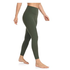 Wholesale High Quality Custom Logo Fitness Gym <b>Tights</b> Quick Dry No Front <b>Line</b> Seamless Soft Nylon High Waist Yoga Leggings Women - Product Image 4