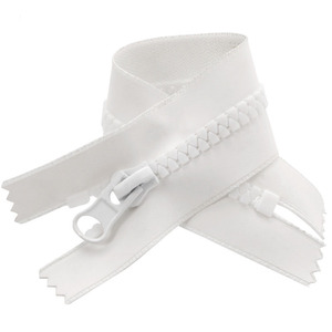 Fermeture éclair en résine blanche imperméable, très vendue, 5 #   Fermeture éclair en résine à extrémités fermées, fermeture éclair en plastique pour vêtements - Product Image 2