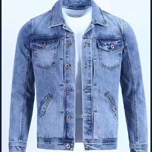New Design Blue Male Jean Coats Button Pocket Men's Denim <b>Jacket</b> Autumn Cowboy Winter Oversize Branded Size L Outwear Clothing - Product Image 3