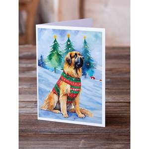 Leonberger การ์ดเปล่าขนาด5x7 A7แปลกๆการ์ดอวยพรคริสต์มาส8ใบพร้อมซองจดหมาย - Product Image 2