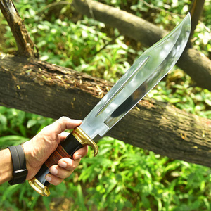 Couteau utilitaire traditionnel fait main en acier Damas à pointe clip, manche en Micarta, étui en peau de crocodile - OEM - Product Image 2