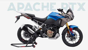 Motocicleta TVS "APACHE RTX" con Estilo Deportivo Scrambler en Color Plata, Negro y Rojo, Tipo Aventura de 660 cc - Product Image 3