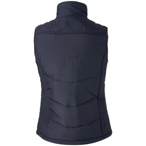 Chaleco Acolchado sin Mangas para Mujer, Largo, Cintura Alta, Color Azul Marino Sólido, Cierre de Cremallera, Ligero, Tejido de Poliéster - Product Image 2