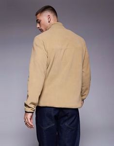 Couple Casual Solid Dyed Embroidery Patchwork Soft Outdoor Versatile Regular Waterproof Breathable <b>Canvas</b> Zippered Spring Jacket - Product Image 2