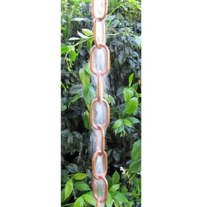 Chaîne de récupération d'eau de pluie en fer martelé de luxe, forme bol, cuivre poli, durable, pour décoration de jardin, longue longueur - Product Image 5