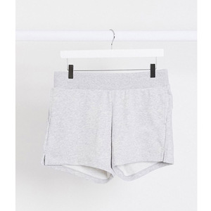 Pantalones Cortos de Algodón Gris para Hombre, Cintura Alta, Casuales, Elásticos, Transpirables, de Punto, Color Sólido - Product Image 1