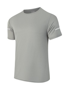 Wholesale Custom Back Brand Logo Cotton/Polyester O-Neck Short Sleeve Regular Fit <b>Men's</b> T-<b>Shirt</b> Knitted Plain Casual Quick Dry - Product Image 2