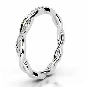 Anillo de Boda Oravique con Diamante Cultivado en Laboratorio, Certificado IGI - Product Image 4