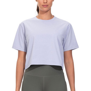 Night Out Club Wear Women's Crop Tops O Neckline Design Shorts Sleeve Quick Dry Anti Shrink Breathable Classy Look Crop Shirts - Product Image 5