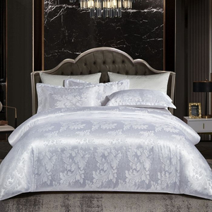 NWK INDUSTRY Wholesale Luxury Jacquard Printed <b>Bed</b> Sheets 4-Piece Bedding <b>Sets</b> with <b>Satin</b> Finish Unisex Home Textile Use - Product Image 5