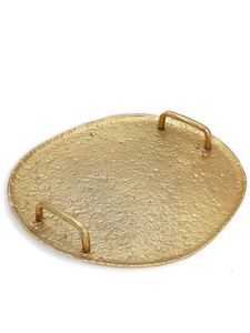 Plateau de service rectangulaire en métal avec finition polie et design minimaliste, fait main pour une décoration moderne et une utilisation à la table. - Product Image 4