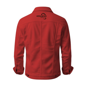 Veste en jean bicolore pour homme avec design streetwear contemporain, logo personnalisé, marque privée, fournisseur de vêtements en gros, usine - Product Image 4