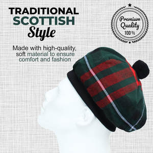 Sombrero Escocés Personalizado de Lana con Pompón, Estilo Highland, Herencia de Gales, Tartán, Venta al por Mayor - Product Image 6