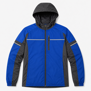 Chaqueta de Reparto con Capucha y Logotipo Personalizado para Hombre, Resistente al Viento, Reflectante, para Exteriores, Mensajería, Logística, Comercio Electrónico, Repartidores de Comida - Product Image 5