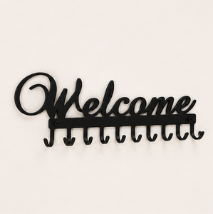 Porta Llaves de Pared con Ganchos Metálicos para Entrada, Decorativo, Organizador de Llaves de Hierro con 10 Ganchos para Puerta Principal - Product Image 5