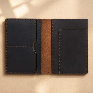 Custom Genuine Leather <b>Passport</b> <b>Holder</b> Travel <b>Wallet</b> RFID Blocking Document Organizer Personalized Logo Multiple Cards for sale - Product Image 2