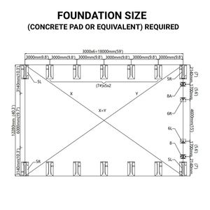 Capannone di Stoccaggio a Doppia Struttura TMG DT4061 40FT X 60FT con Copertura in PVC 21 oz e Porte Passanti - Product Image 4