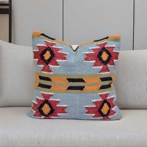 <b>Personalized</b> Kilim Pillow Handwoven Tufted Cotton Covers Handmade Square Kilim Floor <b>Cushion</b> Boho Pillow Case - Product Image 2