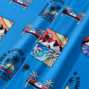 เสื้อเชิ้ตชายแขนสั้นลายการ์ตูนฮาวายพิมพ์ลายทั้งตัวแบบวินเทจสั่งทำพิเศษ - Product Image 5