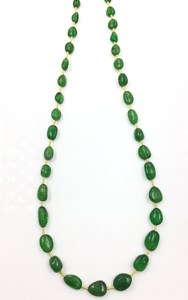 Cuentas ovaladas de tsavorita, 1 hebra, 68,70 quilates, tamaño de 5x5 a 5x11 mm, 43 piezas de piedras preciosas para la fabricación de joyería fina - Product Image 2