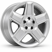 Jantes forgées 6061-T6 argent satiné, design rectangulaire large à 5 branches, 18-22 pouces, 5x139.7 5x127 5x114.3 pour Porsche Audi Volkswagen