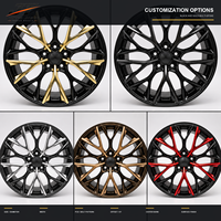 Jantes forgées 6061-T6 à 10 branches en Y, noires brillantes, concaves, de 18 à 22 pouces, 5x108, 5x112, 5x120 pour BMW, Audi, Mercedes-Benz
