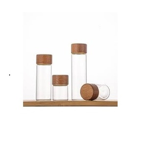 Botella de Vidrio de Borosilicato Personalizada con Tapa de Bambú Natural, Botella de Agua Resistente al Calor y a Fugas para el Hogar, la Oficina y Viajes, 400 ml - Product Image 1
