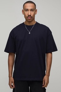 Camiseta holgada de corte cuadrado para hombre, con hombros caídos, de algodón grueso, estilo urbano, informal, para verano, uso diario. - Product Image 6