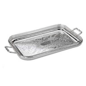 Bandeja de camareros de exhibición extra grande fabricada con calidad de espejo para servir usos bandeja de cena de hoteles de calidad estándar internacional - Product Image 4