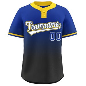 Athletic Apparel Baseball Jersey Uniform Poly Spandex Blend Gradient Pattern Custom Labels Quick Dry <b>Edge</b> To <b>Edge</b> Print - Product Image 6