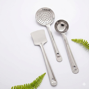 Premium <b>Stainless</b> <b>Steel</b> Nonstick Heat Resistant <b>Kitchen</b> Gadgets <b>Utensils</b> 2 Pcs For Food Making Use In Wholesale - Product Image 5