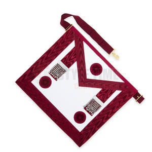 Delantal Masónico de Lujo con Ribete de Satén Suave, Bordado Intrincado y Forma Estructurada para Ceremonias Especiales - Product Image 5