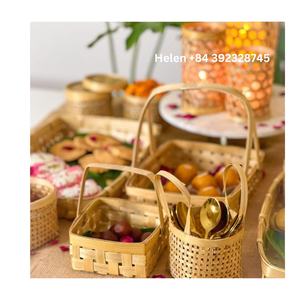 PANIER DE STOCKAGE D'ALIMENTS EN BAMBOU À BAS PRIX FABRIQUÉ AU VIETNAM Offre Spéciale 2024 PANIER CONTENANT DES ALIMENTS TRADITIONNELS EN BAMBOU AVEC/SANS POIGNÉE - Product Image 2