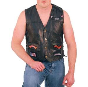 Chaleco de Cuero para Motociclismo, Personalizado, Resistente al Viento, Talla Grande, para Hombre, Sin Mangas, Protección para Conducir, Proveedor 2026 - Product Image 2