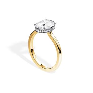 Anillo de diamantes creados en laboratorio más demandado para compromiso y boda, joyería fina disponible a precio de fábrica desde India. - Product Image 1