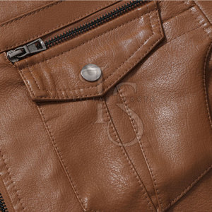 Chaqueta de Invierno de Cuero Vacuno con Diseño Personalizado, Estilo Urbano, Cuello Alto de Lona, Alta Calidad, Precio Razonable, Gran Venta - Product Image 5