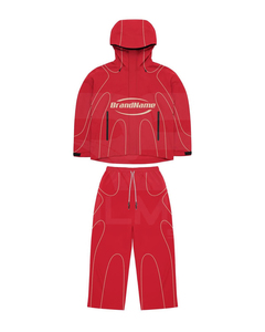 Chaqueta y Pantalón Deportivos Estampados de Alta Calidad con Logotipo Digital, Líneas Reflectantes de Malla, Cortavientos, Ecológicos, de Secado Rápido, 100% - Product Image 3