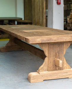 Mesa de Comedor de Madera Hecha a Mano, Estilo Rústico, con Madera de Mango Reciclada, para el Comedor - Product Image 5