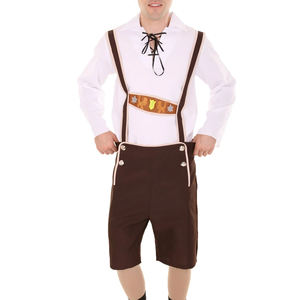 Lederhosen Bávaros Tradicionales Alemanes 2026 para Hombre, de Cuero Genuino, con Bordado Personalizado, Corte Recto, Anti-Manchas, Formales - Product Image 1