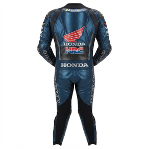Traje de Carreras MotoCP de Stefan Bradl, Traje de Cuero de Una Pieza Premium para Pista con Protectores Deslizantes, Mono/Traje OEM con Certificación CE - Product Image 2