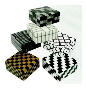 กล่องใส่เครื่องประดับทำจากไม้ม็อบทำจากเรซินดีไซน์ทันสมัยงานหัตถกรรมคุณภาพสำหรับจัดเก็บและให้เป็นของขวัญ - Product Image 1