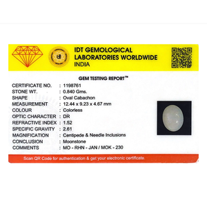 Natural Loose Moonstone 4.2 Carat Certified Raw Yellow Blue Gemstone - Product Image 4