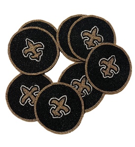 CRYSTAL CRAFT Creative Novelty Personalized Pattern Rice <b>Beads</b> <b>Coasters</b> Handmade Tea <b>Coasters</b> Insulating - Product Image 1