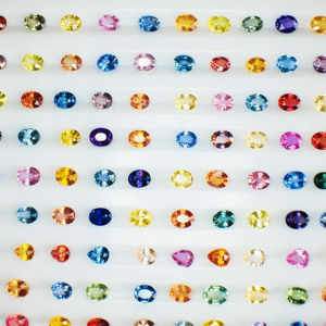 Belle qualité AAA lustre Kanchanaburi origine naturel multi saphir pierres précieuses 4.5x3.5mm mélange forme bijoux faisant des pièces IGI - Product Image 2